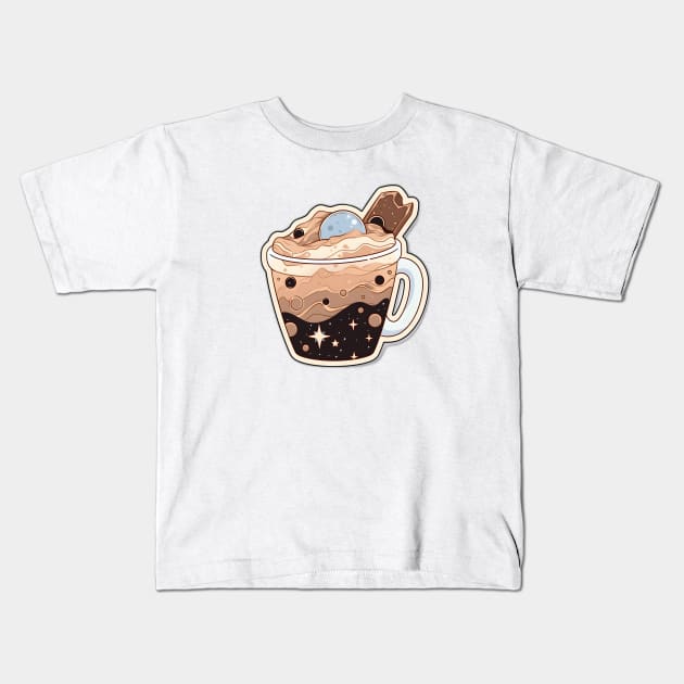 Cosmic Coffee Kids T-Shirt by DressedInnovation